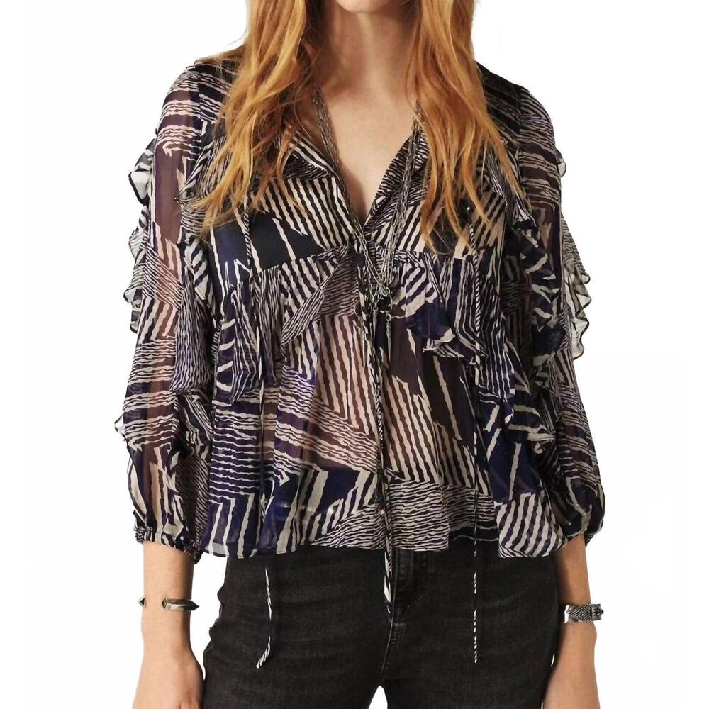 NEW BASH angela 3/4 sleeves blouse in blue